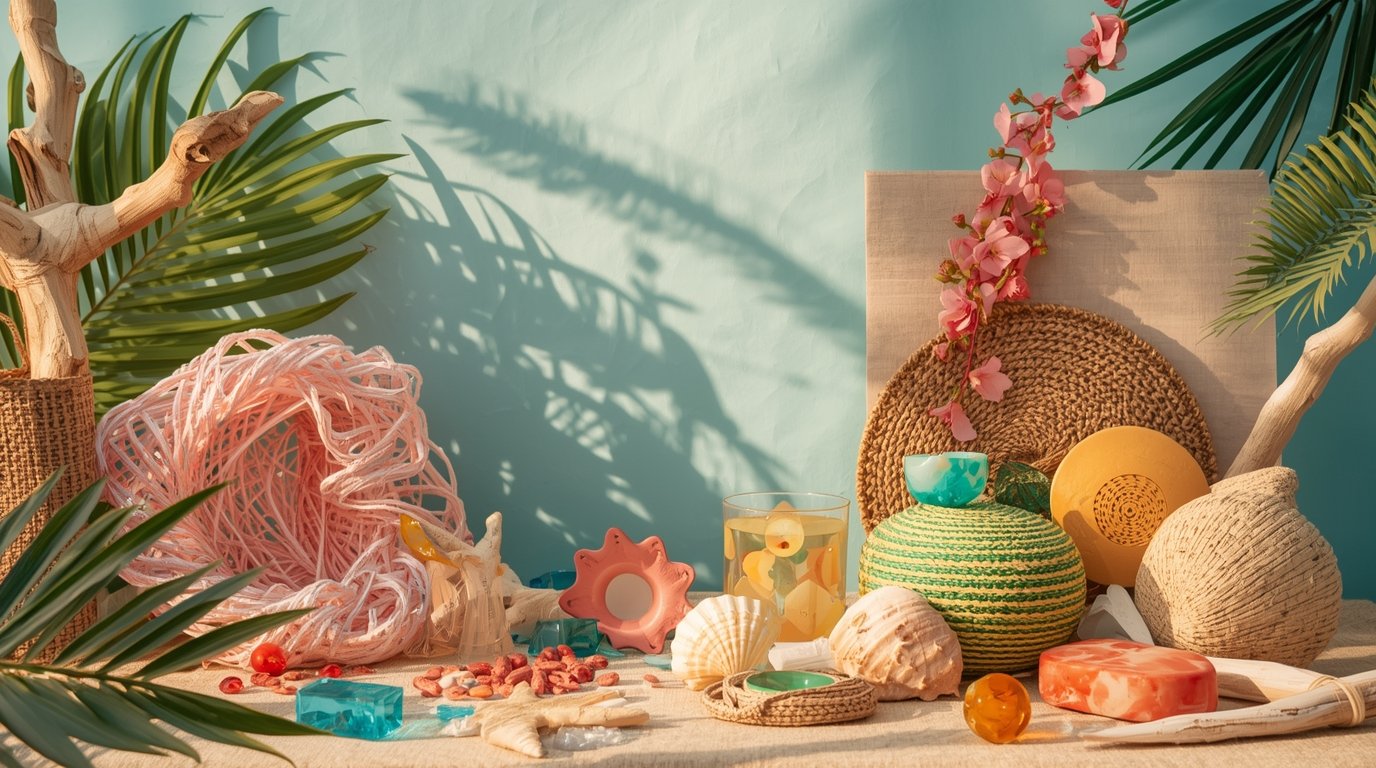 Summer crafting materials for outdoor projects